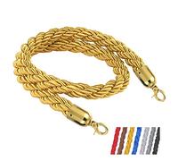 Corda per transenne, Corda barriera intrecciata/intrecciata multicolore for feste di laurea(Gold)