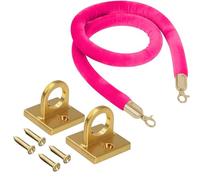 Corda per transenne di coda, Corda barriera in velluto da appendere con 2 ganci multicolore 1-4 m for il controllo della folla(Rose Red A,2.8m/9ft)