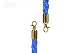 Corda Per Transenne Nylon Sling Rope For Greeting Queue Column, Hotel Welcome Concierge, Round Head Guardrail Twist Lany(Blue)
