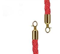 Corda Per Transenne Nylon Sling Rope For Greeting Queue Column, Hotel Welcome Concierge, Round Head Guardrail Twist Lany(Red)