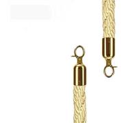 Corda Per Transenne Nylon Sling Rope For Greeting Queue Column, Hotel Welcome Concierge, Round Head Guardrail Twist Lany(Gold)