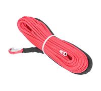 Corda per Verricello Corda Sintetica 6500Lbs Cavo per Verricello in Fibra Sintetica 4,8Mmx15M Fibra Sintetica 5500Lbs Resistenza Alla Rottura per Rimorchio ATV UTV (rosso)