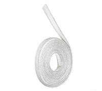 Corda piatta per stufa, in fibra di vetro, guarnizione per riscaldamento stufa a pellet, con striscia di tenuta, bianca, per porta della stufa, corda piatta (250 cm)