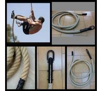 Corda Pompiere da Arrampicata 30mm x 10 Metri Maroma Canapa Sparto Gialle Scala