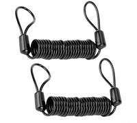 Corda promemoria blocco freno a disco blocco a molla anello a spirale 1 2 m per accessori da ciclismo con filo di acciaio ispessito e fibbia in alluminio (corda promemoria* 2 nero)