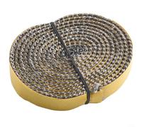 Corda resistente al fuoco in fibra di vetro per stufa, porta del camino, giunti di espansione della caldaia, forno e porta del forno, imballaggio resistente al calore, 10 mm di larghezza x 2 mm di