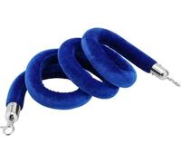Corda resistente blu per grandi aperture, ideale per la gestione delle code di cinema, ristorante e bar, include ganci e bottoni a pressione, 250 cm/98 in corda barriera