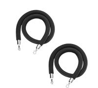 Corda resistente per il controllo della folla - Corda di supporto nera per barriere per eventi, pali e aree moquette, elegante ed essenziale per la gestione degli eventi