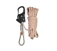 Corda riflettente da 4 m con moschettone di bloccaggio, tendicorda per regolatore, corda guida per tenda da esterno, cavo da 4 mm con tendicorda in alluminio, colore: cachi