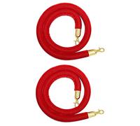 Corda rossa spessa 3,2 cm, confezione da 2 pezzi, per gestione delle code da interno/esterno, cavo retrattile per bar, hotel, cinema, banche, spazi per eventi