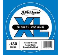 Corda singola D’Addario SXL130 per basso, Nickel Wound, con anello finale doppio, Long Scale, .130