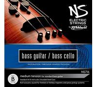 Corda singola SI bemolle D'Addario NS per basso/violoncello elettrici, scala 4/4, tensione media