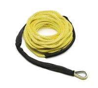 Corda sintetica for verricello da 6 mm x 15 m, for camion, barche, auto, accessori for esterni, ATV, UTV, fune di traino da 7700 libbre Leggero e resistente all'abrasione(Yelloew)