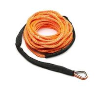 Corda sintetica for verricello da 6 mm x 15 m, for camion, barche, auto, accessori for esterni, ATV, UTV, fune di traino da 7700 libbre Leggero e resistente all'abrasione(Orange)
