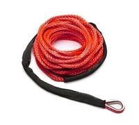 Corda sintetica for verricello da 6 mm x 15 m, for camion, barche, auto, accessori for esterni, ATV, UTV, fune di traino da 7700 libbre Leggero e resistente all'abrasione(Red)