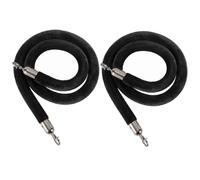 Corda sospesa in velluto da 2 pezzi for il controllo della folla, corda barriera for code con montanti ganci lucidi - Perfetta for eventi e aree VIP(3ft/90cm)