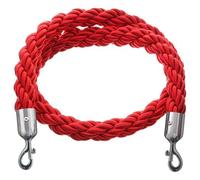 Corda Stanchion in Velluto per Barriera per Coda,Corda di Controllo della Folla, Corda Barriera con Gancio in Argento, per Eventi su Tappeti, Cinema, Grandi Inaugurazioni, (Size:2ft/60cm,Color:Rosso)