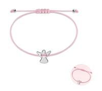 Corda tessuta da angelo custode con cintura regolabile, 1 corda tessuta da angelo, corda di amicizia fatta a mano, adatta per il battesimo o per una bambina piccola (rosa)