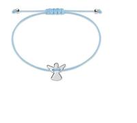 Corda tessuta da angelo custode con cintura regolabile, 1 corda tessuta da angelo, corda di amicizia fatta a mano, adatta per il battesimo o per una bambina piccola (blu)