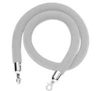 Corda VIP in velluto per controllo della folla, spessa corda grigia per la gestione delle code in hotel, ospedali e banche (2 m/6,6ft/200,7 cm) - Design resistente ed elegante