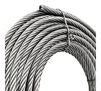 Corda Zipline Cavo Metallico Extra Lungo, Cavo Metallico Resistente for Interni ed Esterni for Balaustra Fai da Te, Diametro 1/8"(5M/16.4ft)