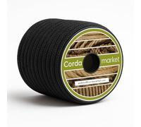 Cordamarket Corda Anti-Incendio, Unisex, Nero, 9 mm a 15 m