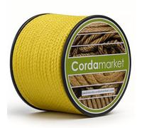 CORDAMARKET Corda Dyneema 4 mm x 20 m gialla, corda nautica leggera ad alta resistenza HMPE SK75 per barche a vela, arrampicata, tenda o uso tecnico esterno