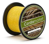 CORDAMARKET Dyneema, corda ad alta resistenza per nautica arrampicata e attività all'aperto, gialla, 2 mm × 20 m