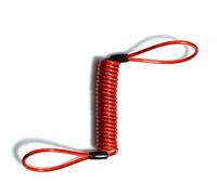 Corde a molla per ricordare il motociclo Cavi di acciaio portatili Cavo di promemoria per blocco disco ruota per bicicletta Scooter 1,38 metri, Rosso