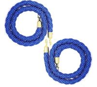 Corde Barriera Coda con Gancio, Corda di Controllo della Folla da 2/3/4/5/6 Piedi, Corda di Canapa Intrecciata per Divisore di Coda, 1/2/3M Corda di Canapa Intrecciata Li(Size:4ft/120cm,Color:Blu-B)