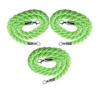 Corde barriera da 3 pezzi for il controllo della folla, corda di canapa intrecciata viola spessa 2,8 cm, linea divisoria for code for tappeto rosso/sala cinematografica/matrimonio(Green,100cm/3.3ft)