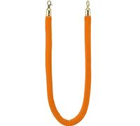 Corde barriera for code con gancio dorato, corda barriera con montanti, for il controllo della folla divisore di code durante feste/cerimonie di apertura in hotel/(Orange,Length 2.5M/8.2Ft/98.4In)