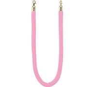 Corde barriera for code con gancio dorato, corda barriera con montanti, for il controllo della folla divisore di code durante feste/cerimonie di apertura in hotel/(Pink,Length 2M/6.6Ft/79In)