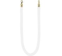 Corde barriera for code con gancio dorato, corda barriera con montanti, for il controllo della folla divisore di code durante feste/cerimonie di apertura in hotel/(White,Length 2.5M/8.2Ft/98.4In)