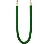 Corde barriera for code con gancio dorato, corda barriera con montanti, for il controllo della folla divisore di code durante feste/cerimonie di apertura in hotel/(Green,Length 2.2M/7.2Ft/86.6In)
