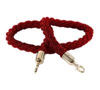 Corde barriera per coda rosse con ganci in metallo, corda per montanti 3/4/5/6 piedi, corda per controllo folla, corda di canapa intrecciata per divisore di coda, barriera di sicurezza in corda 1/2/3