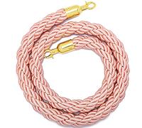 Corde barriera rosa per il controllo della folla, barriere in corda di canapa per montanti, corda per coda per montanti, palo per coda, barriera di sicurezza in corda con bottoni a pressione lucidi, c