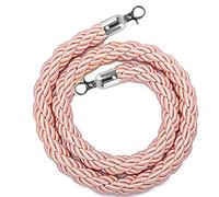 Corde barriera rosa per il controllo della folla, barriere in corda di canapa per montanti, corda per coda per montanti, palo per coda, barriera di sicurezza in corda con bottoni a pressione lucidi, c
