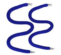Corde barriera viola resistenti, confezione da 2, lunghezza 1,5 m, spessore 3,8 cm, con ganci argentati, ideali per eventi interni ed esterni, gestione delle code e decorazioni eleganti