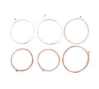 Corde Chitarra 6pcs E-1st B-2nd corde per chitarra Filo Lisce G-3rd D-4th A-5th E-6th in Acciaio Fosforo in Lega di Rame Ferite Stringhe