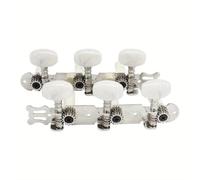 Corde Chitarra Macchine 2 set 1L1R di 3 pioli Cluster Open-gear for chitarra classica, piroli con motivo floreale for chitarre acustiche per Chitarra Acustica(White)