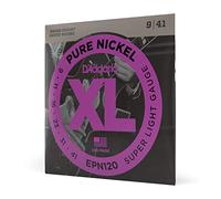 D'Addario Corde per chitarra elettrica EPN120 – Nichel puro Super Light 9-41