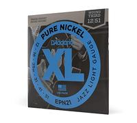 Corde D’Addario EPN21 in nichel puro per chitarra elettrica, Jazz Light, 12-52