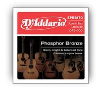 Corde D'Addario EPBB170 in bronzo fosforoso per basso acustico, 45-100, Long Scale