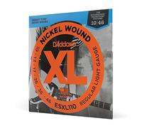 Corde D'Addario ESXL110 per chitarra elettrica, Nickel Wound, Regular Light, con doppio pallino finale, 10-46