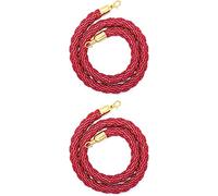 Corde di barriera, corda di sostegno, set di 2 corde di canapa intrecciate for il controllo della folla, for divisori di code, ristoranti, cinema, hotel, feste(Red,1m/3.3ft)