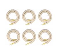 Corde di barriera per il controllo della folla, corda di canapa per musei/compagnie aeree, 6 m, 0,9 m, 1,2 m, 1,5 m, 1,8 m, 2,4 m, 3 m, beige, 0,9 m