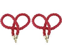 Corde di canapa intrecciate for barriere Queen con ganci a scatto in acciaio inossidabile placcato oro, divisori for code, corda intrecciata for hotel, concerti, teatro(2 Pack,4.5m/14.7ft)