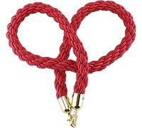 Corde di canapa intrecciate for barriere Queen con ganci a scatto in acciaio inossidabile placcato oro, divisori for code, corda intrecciata for hotel, concerti, teatro(1 Pack,3.5m/11.5ft)