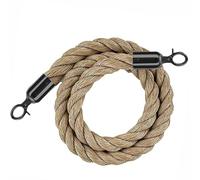 Corde di delimitazione per Code, Nere, Intrecciate, da 1,5 m (4,9 Piedi) con moschettoni - Divisori Resistenti per Il Controllo della Folla, Ideali per Eventi, Hotel, Cinema, inaugurazioni e